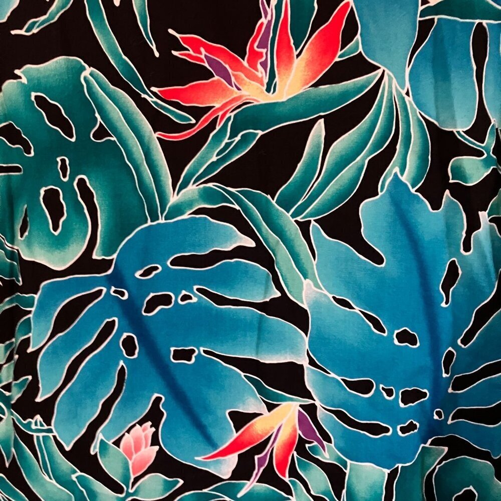 Hilo Hattie Mens Vintage Y2K (2) SET Hawaiian Floral Shirts Sz Large Blue SP EXC - Picture 11 of 12